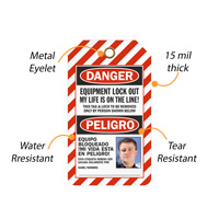 Lockout Bilingual Safety tag