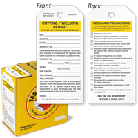 Cutting Welding Permit Lock Out Tag-in-a-Box