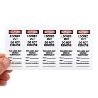 2-Sided OSHA Danger Padlock Label